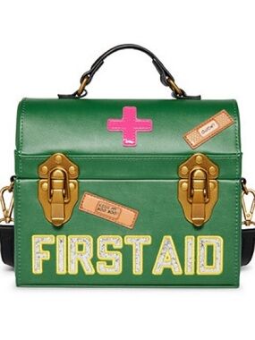 Betsey Johnson Playing Doctor Novelty First Aid Box Cross Satchel Bag - Rare NWT